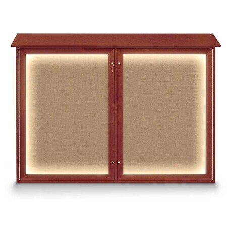 United Visual Products Open Faced Traditional Corkboard, 72x48" UV646A-SATIN-PEARL
